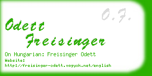 odett freisinger business card